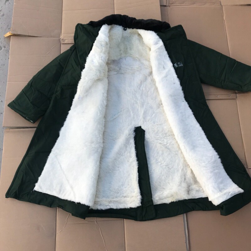 Field Falcons Fidelity Olive Green Leather Big Coat Lamb Leather Big Coat Wool Chill Area Warm And Chill Coat