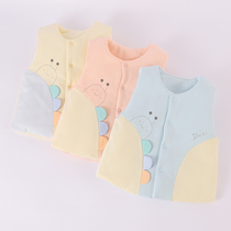 Newborn Infant Pure Cotton Small Matchia Spring Autumn Outwear Winter Warm Clip Cotton Kan Shoulder Foreign Air Baby Cute Horse Clip
