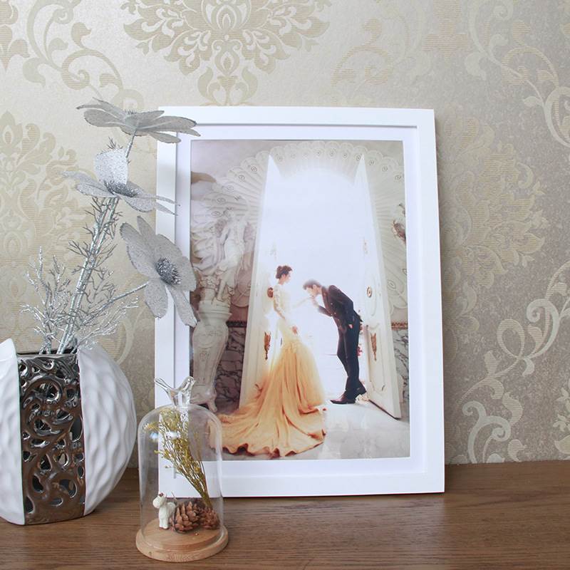 Wedding Dress Photo Photo Frame Hanging Wall Movie photo large frame Wooden Tie Wedding Photos framed Framed Solid Wood Frame-Taobao