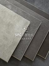 SPC stone plastic lock floor cement gray marble PVC crystal crystal button composite floor wear resistant waterproof