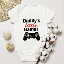 Funny Daddys Little Gamer Cotton Baby Bodysuit Boy Girls
