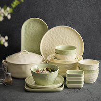 xm day-style dishes suit home modern minimalist ceramic bowls chopstick tray combined high-grade sense cutlery suit