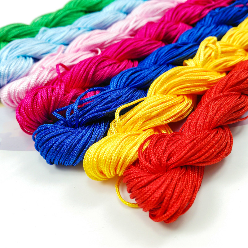 Polyester A line hand-woven line jade line 1mm thick handmade jewelry beaded line jewelry line wear Buddha beads line polyester