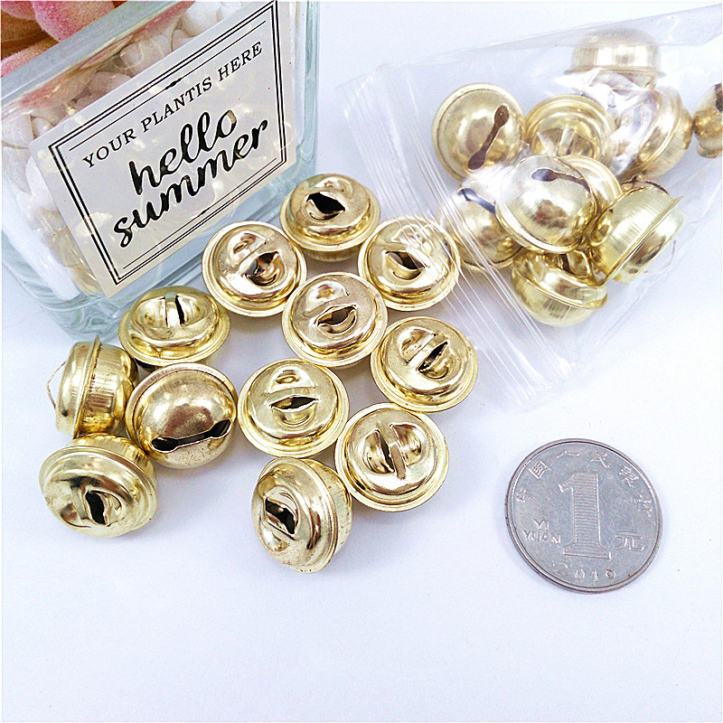 One-word round golden bell pet bell antique DIY jewelry accessories mixed color accessories Christmas decoration