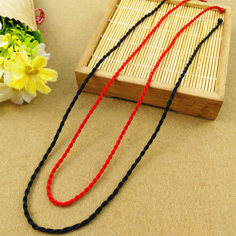 Simple necklace rope for men and women Gold and silver simple fashion rope DIY braided rope men and women necklace rope hanging jade rope