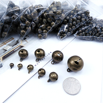 Bronze bell necklace bracelet pendant key chain accessories diy pet bell bracelet anklet retro bell