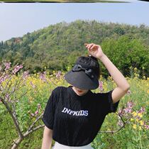 Lace Sun Hat New Empty Top Hat Little Fresher 100 Hitch Ride Out Female Summer Sun Beach Resort Net Red Large Grass Hat