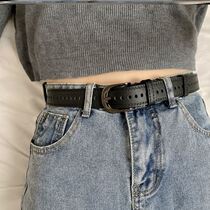 Belt Lady Summer Soft Korean Version Black Brown Full Body Hole 100 Hitch Spring Autumn Jeans West Dress Pants Multi Purpose Exterior Hitch Decoration Tide
