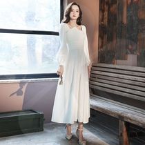 Wedding registration photo in small dress with a small white dress with a small white dress French style long sleeve wedding toast to the evening gown