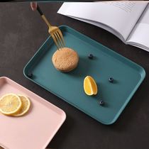 Luxury fruit tray tea tray living room Cup Tea Cup tray multifunctional household rectangular Nordic plastic fruit plate