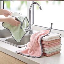 Wiping glass artifact wipes dishcloth does not stain with oil and does not drop dishwashing cloth decontamination absorbent kitchen special thickened towel