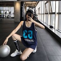 Mens Bao Jersey set 2021 New Korean version of simple wear sports casual Joker vest sleeveless loose T-shirt