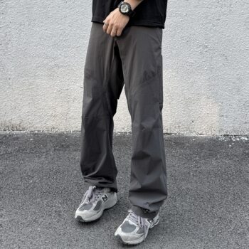 Grozny Bird Home 3.0 Fleece-Lined Three-Dimensional Scimitar Cronin Softshell Casual Straight-Leg Sports Quick-Drying Hiking Pants for Men