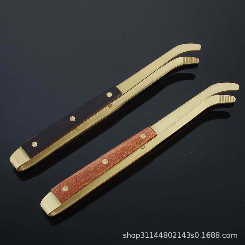 Copper Wood Combined Tea Clip Brass Tea Clip New Chinese Tea Aisle 6 Gentleman Series Tea Clip Cup Fork Raising Pot Pen Tea Knife Spoon-Taobao