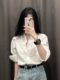 French white shirt for women 2025 new spring and autumn small loose long-sleeved shirt underwear professional commuting top