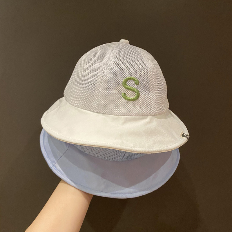Children's sun hat summer breathable mesh sunscreen sun hat thin fisherman hat baby casual hat Korean version of the tide