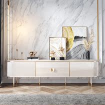 Tea Table TV Cabinet Composition Modern Light Lavish Rockboard Living Room Small Family Style Fashion Brief Nordic High Style Wall Cabinet Furnishings