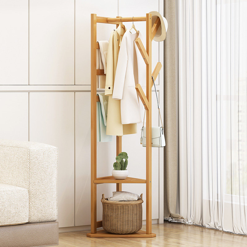 Corner clothes hat rack floor bedroom with cabinet Shoe Rack Clothes Hat Rack Integrated Nordic style sturdy and durable