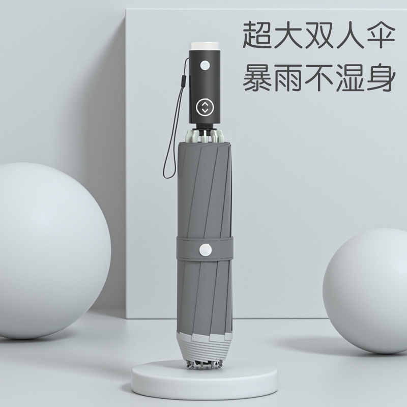 Fully automatic umbrella men's large number folding and shrinking reverse umbrella female sunny and rain dual-use car-borne vehicle oversized double umbrella