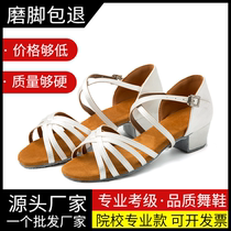 Childrens Latin dance shoes girls soft-soled flat-heeled Latin shoes childrens dance shoes professional beginners dance shoes