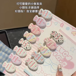 New Spring and Summer Girl Series Taiyaki Hairpin Sweet and Cute Bangs Side Clip Cartoon Headwear Versatile for Women