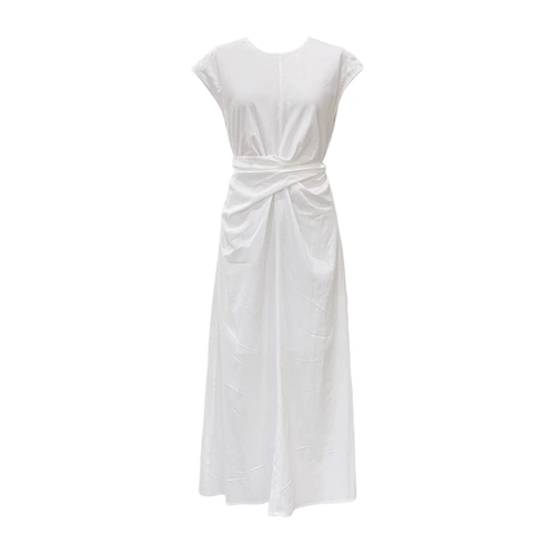 Белое летнее платье без рукавов, приталенный корсет, длинная юбка, подходит для подростков