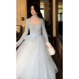 Кружевной пуховик, синее демисезонное платье, длинная юбка