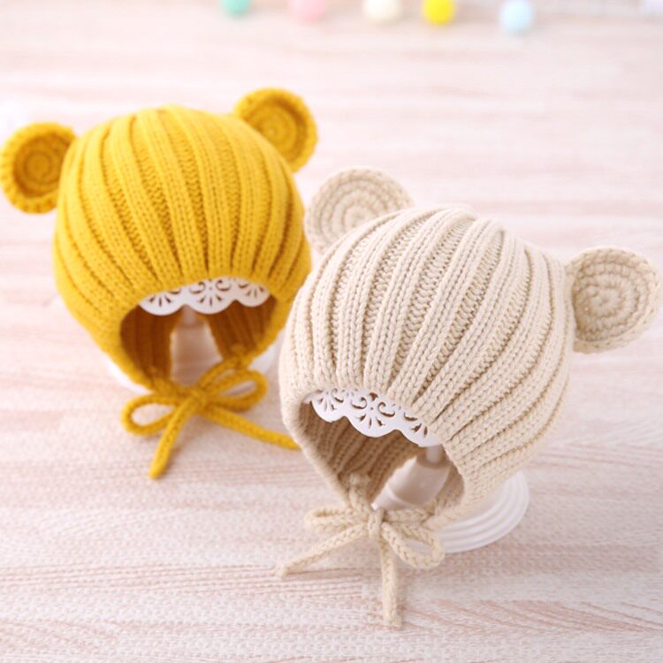 Japanese Baby Hat Fall/Winter Baby Ear Protection Wool Hat for Boys, Children, Girls, Baby Newborns Cotton Tire Hat