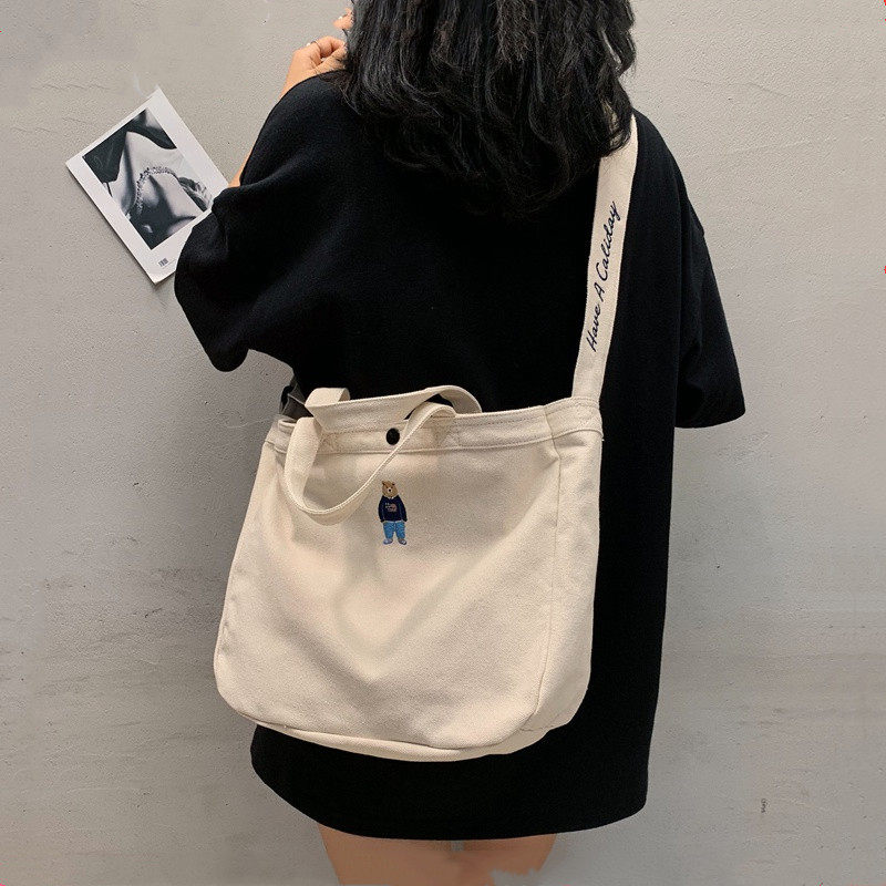 College students class bag female summer special student cross-body packaging book large-capacity canvas bag shoulder bag handbag