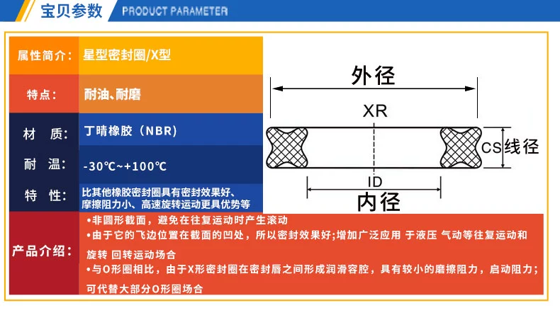 phốt bơm nước Kích thước con dấu hoàn chỉnh Dingqing X-ring bảo trì máy móc công nghiệp đường kính bên trong (5.9-44.04) * 3.53 / 5 miếng moay ơ xe tải phớt bơm trục đứng