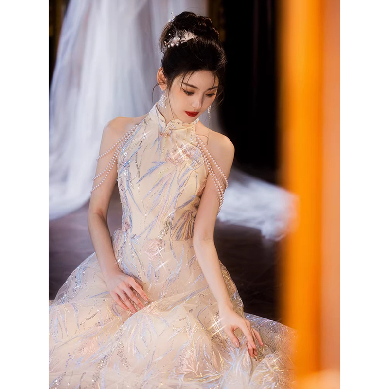Evening Dress for Women, High-End Long Tassel Dress for Birthday, Adult, High-End Light Luxury, Niche Engagement Dress, 2026 New Style
