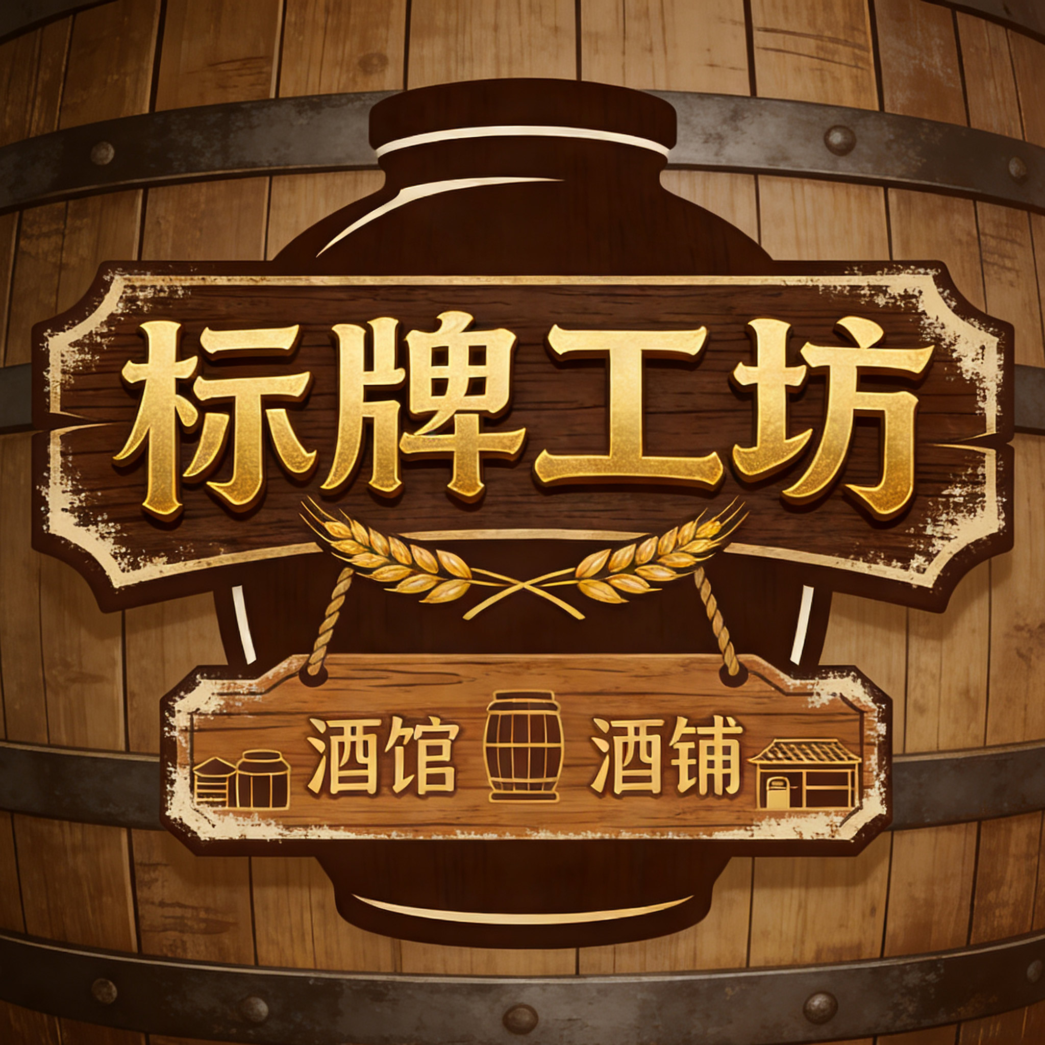 酒铺标牌工坊的LOGO