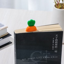 Wuduisheng creative cute silicone carrot bookmarks cultural and creative cartoon student reading bookmarks available for sale