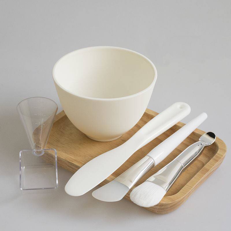 Mask bowl spoon beauty salon DIY silicone mask bowl set film bowl and brush soft hair home