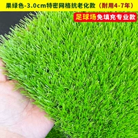 Фруктовый зеленый спортивный газон шириной 3,0 см/утолщенная антивозрастная модель с очень мелкой сеткой