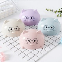 Soap box with lid portable student dormitory drain toilet bathroom creative large cute plastic soap box