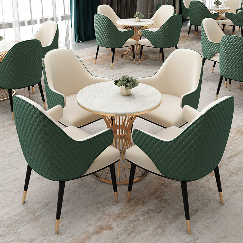 Table and chair combination Hotel tables and chairs shop room shop chairs and tables for convenient leisure business receptionist negotiation small round table