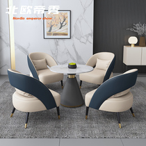 Sales offices Department of reception Hospitality Area Negotiation Table And Chairs Combined Reception Leisure Small Round Table Modern Brief About One Table Four Chairs