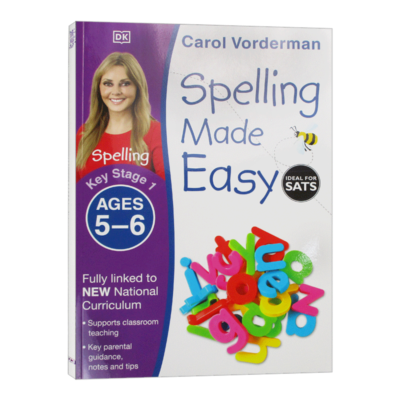 英文原版 Spelling Made Easy Ages 5-6 Key Stage 1 DK拼写一点通练习本 5-6岁 英文版 进口英语原版 ...