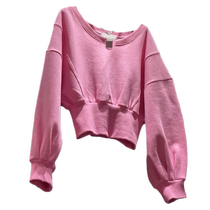 Clearance and leakage brand shopping mall counters with cut and label waisted long-sleeved sweatshirts for women spring and autumn thin short tops