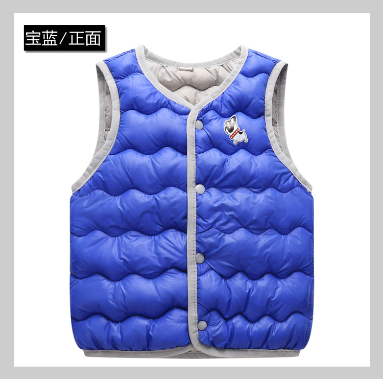 Áo ấm trẻ em mỏng vest trẻ em trẻ em trai gái vest 2 trẻ em 3 trẻ em 4 bông xuống 5 tuổi áo gile lót lông cho bé