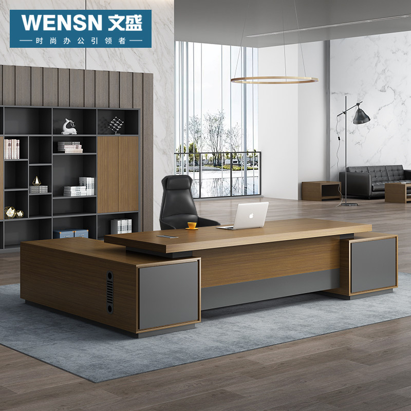 Boss table simple modern supervisor manager table single office desk chair combination office furniture president table executive desk