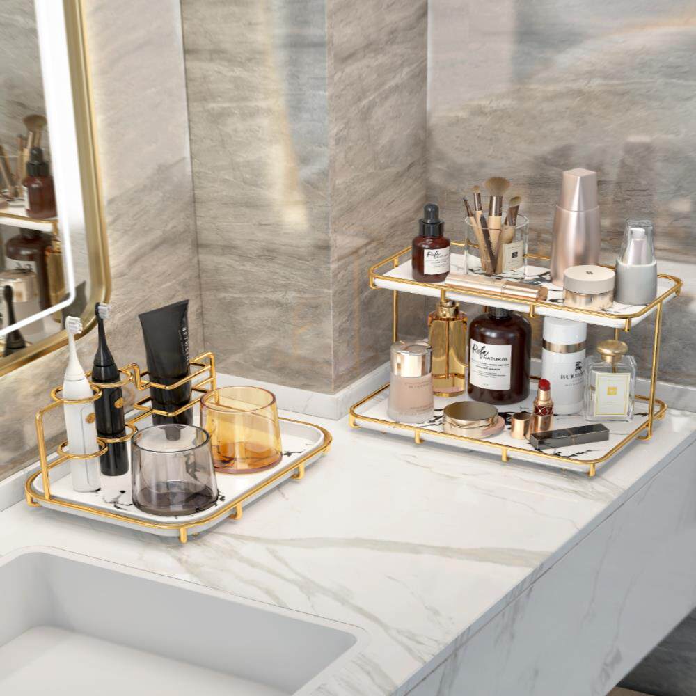 Toothbrush rack countertop light luxury bathroom bathroom household electric toilet mouthwash cup wash table storage box