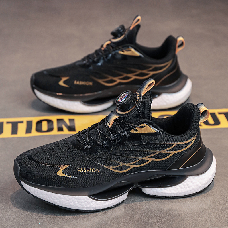 Men's Shoes, New Summer Sports Shoes, Men's Rotating Button No-Tie Shoelaces, Popcorn Soft Sole, Couple's Casual Running Shoes Men's Shoes, New Summer Sports Shoes, Men's Rotating Button No-Tie Shoelaces, Popcorn Soft Sole, Couple's Casual Running Shoes