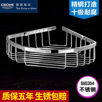 German High Instrument Bathroom Shelve Free Toilet Triangle Basket Toilet Cosmetic Glass Mirror Front Holding Frame