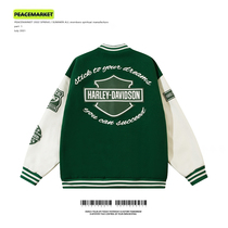 PEACEMARKET High Street Hip Hop American Hiphop Cotton Clothes Baseball Suit Men And Women Retro Jacket Street Jacket