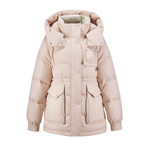 Yalu big pocket down jacket for women winter 2024 new short solid color waist slimming thickened warm jacket