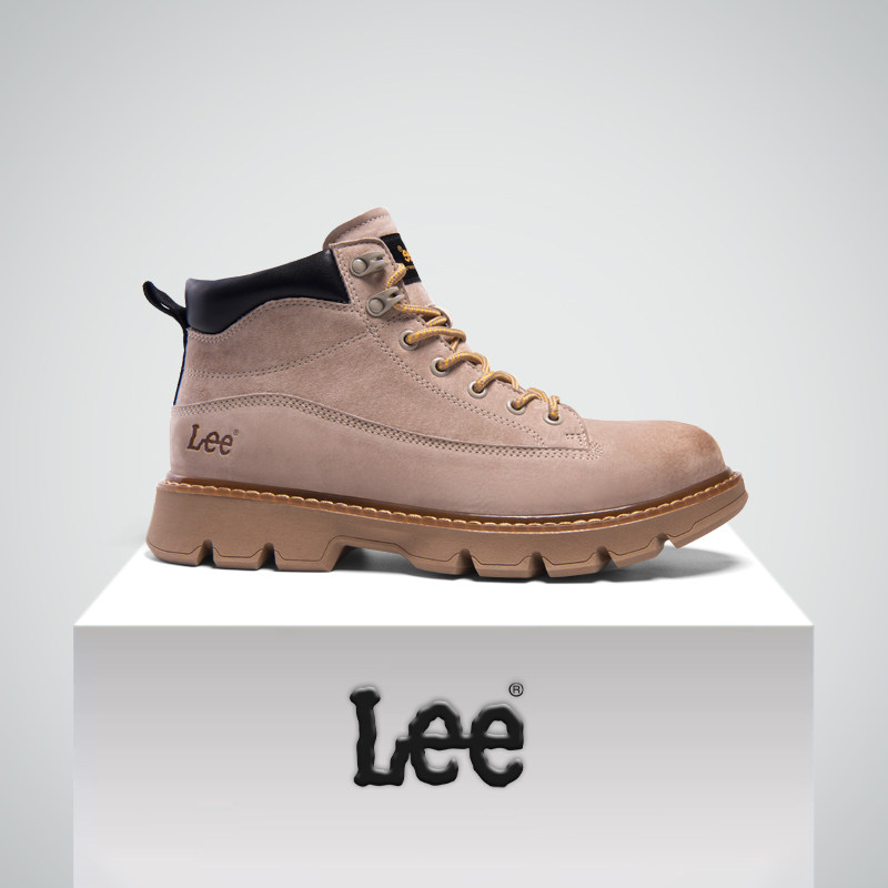 Lee men's martin boots men's shoes high-top winter thick-soled tooling boots men's retro British style leather boots trend