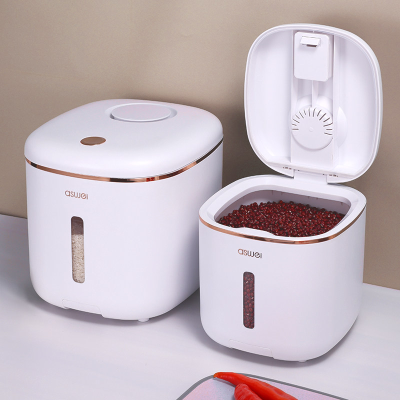 Household rice buckets, insect-proof, moisture-proof, sealed rice tank noodle box, grains bucket, food-grade thickened storage rice storage box