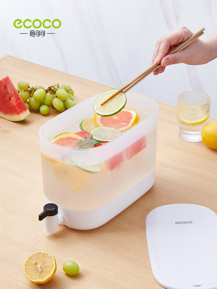 Household cold kettle put refrigerator with faucet summer high temperature beverage juice cold water bucket large capacity ice water teapot
